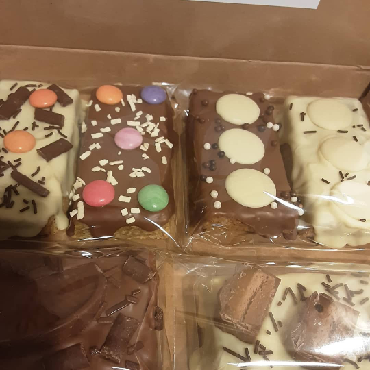 Belgian Chocolate Flapjack Assortment.