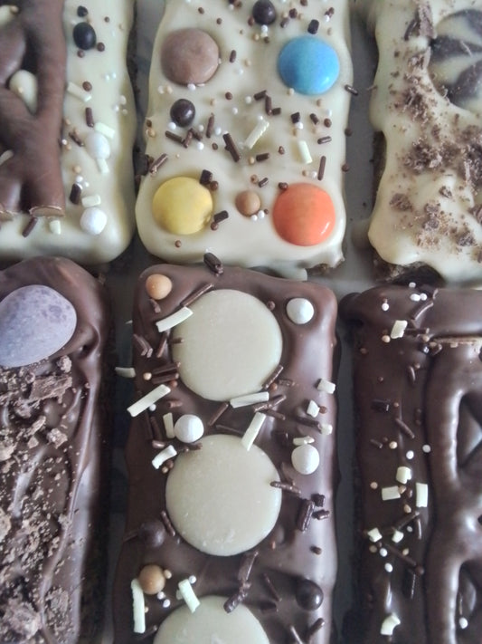 Belgian Chocolate Flapjack Assortment.