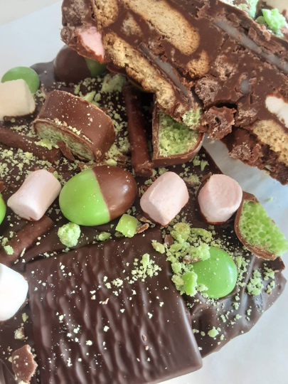 Minty Rocky Road Slab.