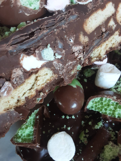 Minty Rocky Road Slab.