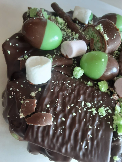 Minty Rocky Road Slab.