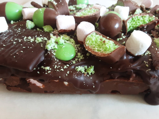 Minty Rocky Road Slab.