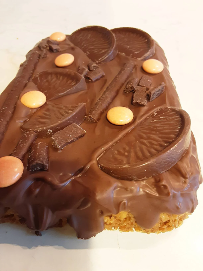 Terrys Chocolate Orange Topped Flapjack Slab.